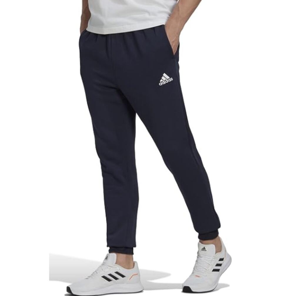 Adidas Essentials Fleece Regular Tapered Pants Legend Ink White Size M